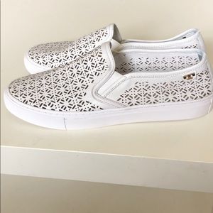 Tory Burch perforated slip on sneaker white size 9